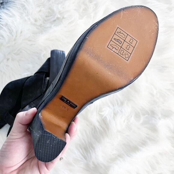 Rag & Bone Black Suede Sloane Platform Sandal - Picture 9 of 10